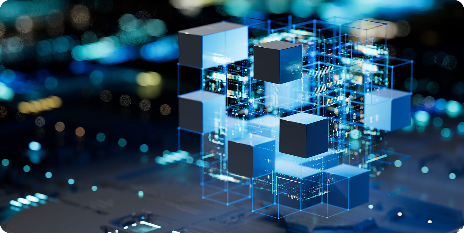 Digital infrastructure visualization representing energy efficiency