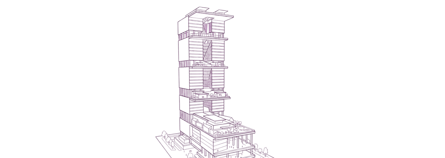 Illustration of Tencent Binhai Towers